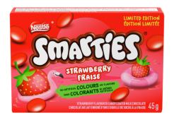 Smarties strawberry limited time product