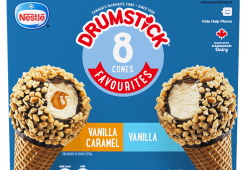 Drumstick vanilla and vanilla caramel cones