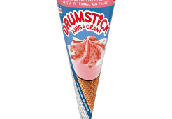 Drumstick strawberry ice cream cone