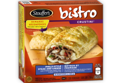 STOUFFERS Bistro Crustini Philly-Style Steak and Cheese, 256 grammes.