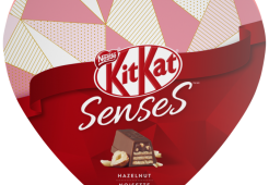 KIT KAT Senses Hazelnut Chocolate, 183 grams in heart shaped Valentines box