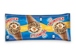 DRUMSTICK, Cône du désert glacé à la vanille et au caramel, 140 ml.